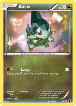 Axew, Dragon Vault #13, Pokémon TCG card