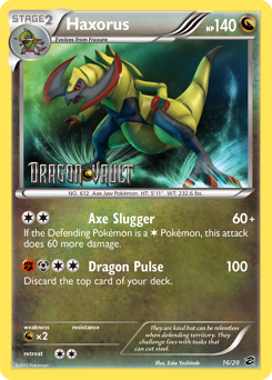 Haxorus, Dragon Vault #16, Pokémon TCG card