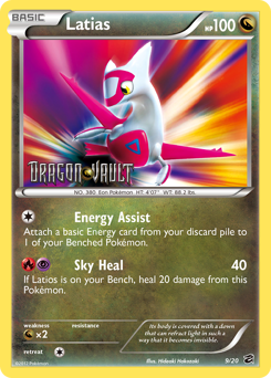 Latias, Dragon Vault #9, Pokémon TCG card