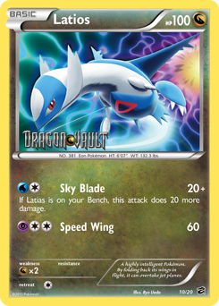 Latios, Dragon Vault #10, Pokémon TCG card