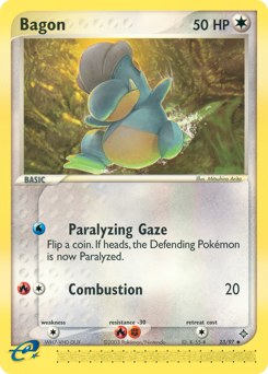 Bagon, Dragon #23, Pokémon TCG card