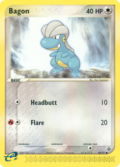 Bagon, Dragon #49, Pokémon TCG card