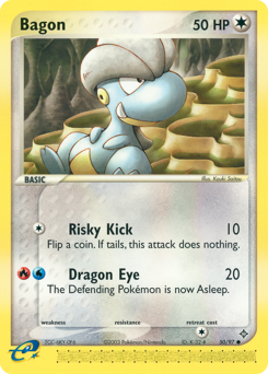 Bagon, Dragon #50, Pokémon TCG card
