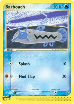 Barboach, Dragon #51, Pokémon TCG card