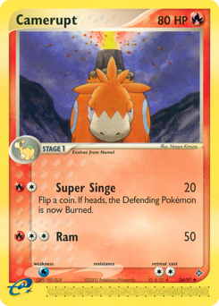 Camerupt, Dragon #24, Pokémon TCG card