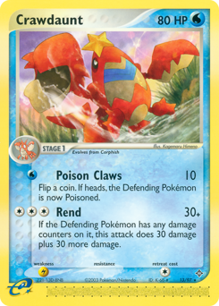 Crawdaunt, Dragon #13, Pokémon TCG card