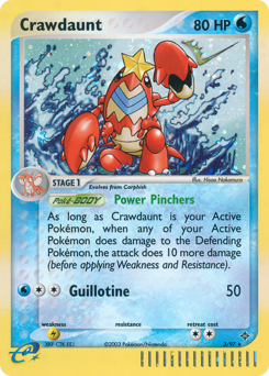 Crawdaunt, Dragon #3, Pokémon TCG card