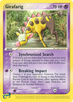 Girafarig, Dragon #16, Pokémon TCG card