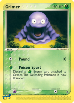 Grimer, Dragon #57, Pokémon TCG card