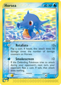 Horsea, Dragon #33, Pokémon TCG card
