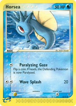 Horsea, Dragon #58, Pokémon TCG card