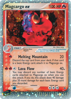 Magcargo ex, Dragon #95, Pokémon TCG card