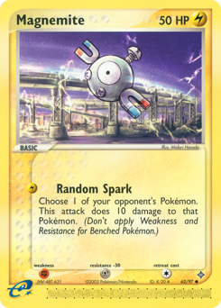 Magnemite, Dragon #62, Pokémon TCG card