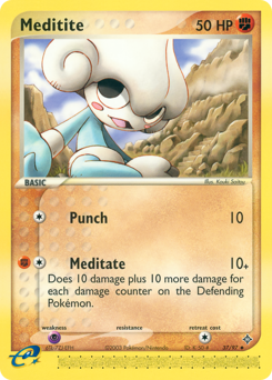 Meditite, Dragon #37, Pokémon TCG card