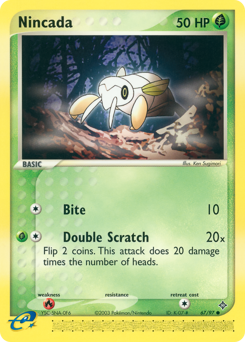 Nincada, Dragon #67, Pokémon TCG card