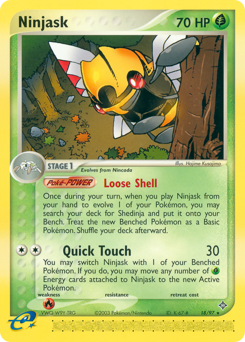 Ninjask, Dragon #18, Pokémon TCG card