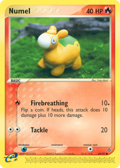 Numel, Dragon #69, Pokémon TCG card