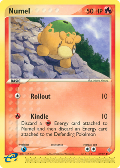 Numel, Dragon #70, Pokémon TCG card