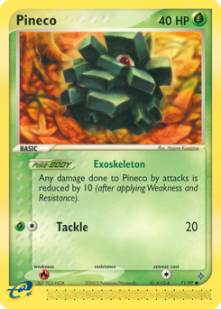 Pineco, Dragon #71, Pokémon TCG card