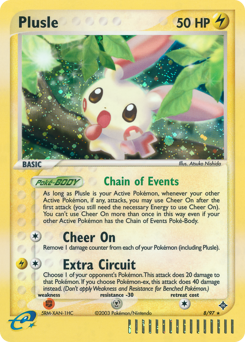 Plusle, Dragon #8, Pokémon TCG card