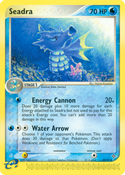 Seadra, Dragon #39, Pokémon TCG card