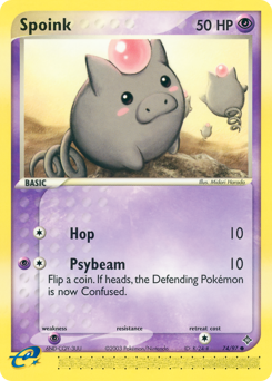 Spoink, Dragon #74, Pokémon TCG card
