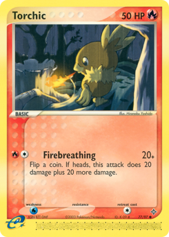 Torchic, Dragon #77, Pokémon TCG card