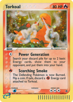 Torkoal, Dragon #12, Pokémon TCG card