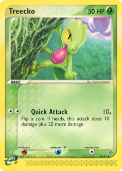 Treecko, Dragon #80, Pokémon TCG card