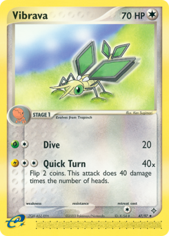 Vibrava, Dragon #47, Pokémon TCG card