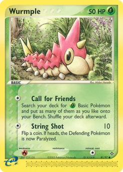 Wurmple, Dragon #81, Pokémon TCG card
