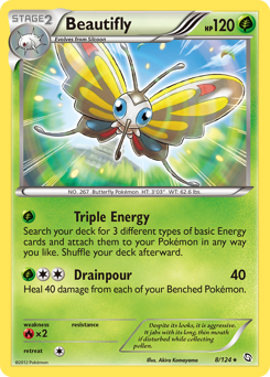 Beautifly, Dragons Exalted #8, Pokémon TCG card