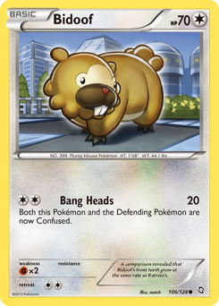 Bidoof, Dragons Exalted #106, Pokémon TCG card