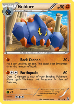 Boldore, Dragons Exalted #66, Pokémon TCG card
