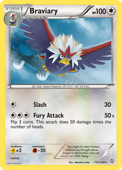 Braviary, Dragons Exalted #112, Pokémon TCG card