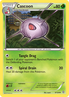 Cascoon, Dragons Exalted #9, Pokémon TCG card