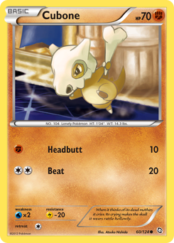 Cubone, Dragons Exalted #60, Pokémon TCG card