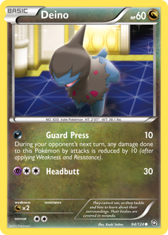 Deino, Dragons Exalted #94, Pokémon TCG card