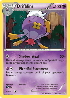 Drifblim, Dragons Exalted #51, Pokémon TCG card