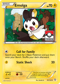 Emolga, Dragons Exalted #45, Pokémon TCG card