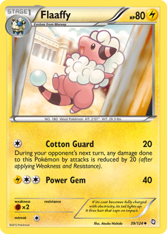 Flaaffy, Dragons Exalted #39, Pokémon TCG card