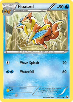 Floatzel, Dragons Exalted #33, Pokémon TCG card