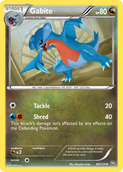 Gabite, Dragons Exalted #88, Pokémon TCG card