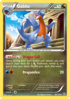 Gabite, Dragons Exalted #89, Pokémon TCG card