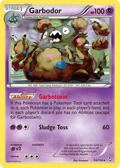 Garbodor, Dragons Exalted #54, Pokémon TCG card