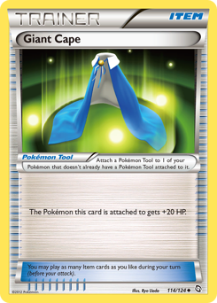 Giant Cape, Dragons Exalted #114, Pokémon TCG card