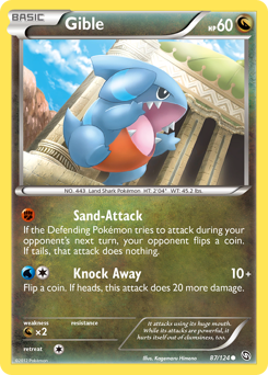 Gible, Dragons Exalted #87, Pokémon TCG card