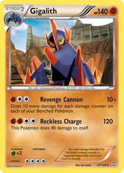 Gigalith, Dragons Exalted #67, Pokémon TCG card