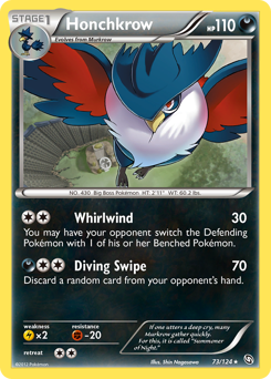 Honchkrow, Dragons Exalted #73, Pokémon TCG card