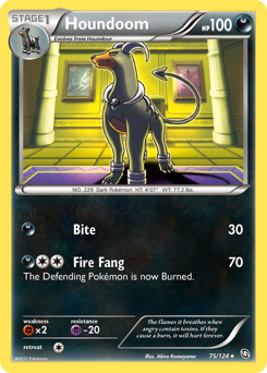 Houndoom, Dragons Exalted #75, Pokémon TCG card